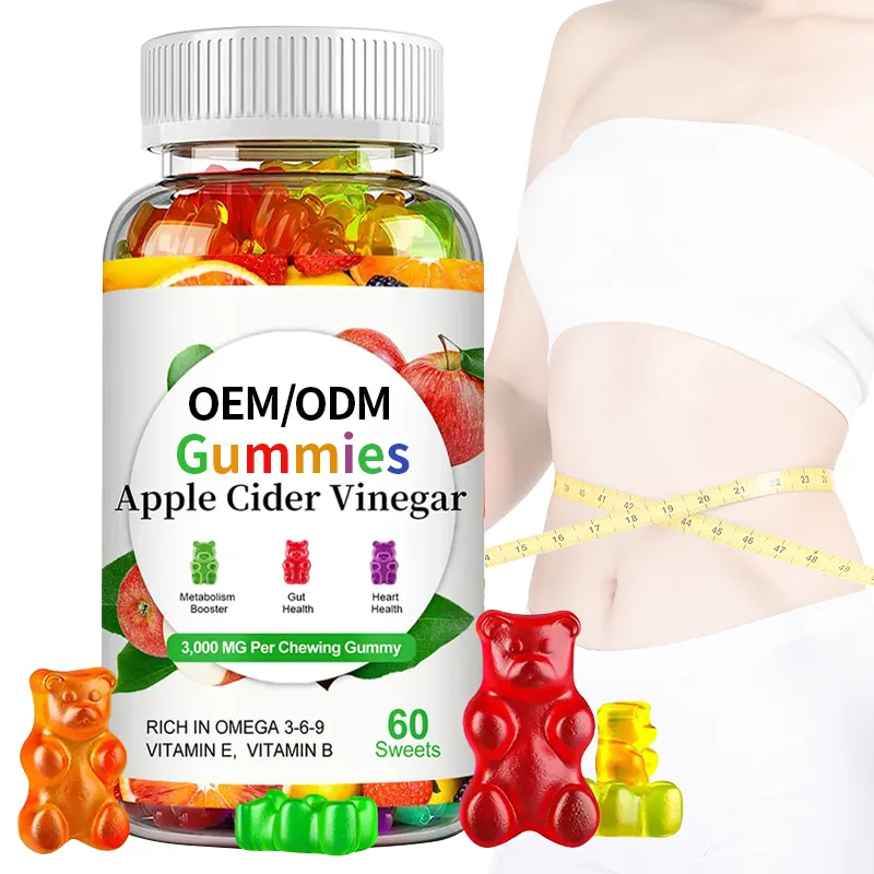 Schlussverkauf L-Carnitin Keto-Gummi 500 mg Apfel-Cider-Gummi-Diät Gewichtsverlust-Supplement