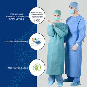 Camici Chirurgici Monouso in Tessuto Non Tessuto SMMS per Medici e Infermieri, Sterili EO con Polsini in Maglia - Product Image 2