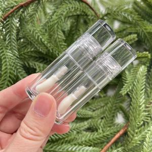 Wholesale 3.<strong>5ml</strong> Round Clear Plastic <strong>Lip</strong> <strong>Gloss</strong> Tubes Bulk Empty Bottle <strong>Containers</strong> Screw Cap UV Surface OEM Brand for Cosmetics - Product Image 2