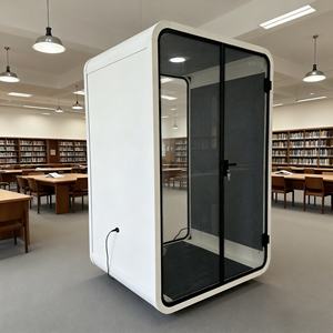 <span class=keywords><strong>Cabine</strong></span> vocale insonorisée moderne en aluminium en forme d'arc pour les appels téléphoniques privés pour les entrepôts et les centres commerciaux - Product Image 2
