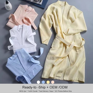 Wholesale 100% Luxury Cotton <strong>Waffle</strong> <strong>Robe</strong> for Sheraton Hotel Quality Hospitality Grade <strong>Waffle</strong> Bathrobe Unisex Kimono <strong>Waffle</strong> <strong>Robe</strong> - Product Image 5