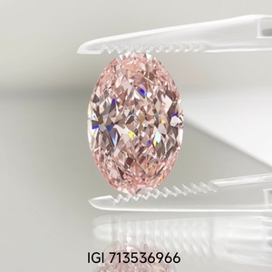 Искусственные бриллианты овальной огранки, выращенные в лаборатории, с сертификатом IGI, методом HPHT/CVD, синтетические, фантазийного ярко-розового цвета - Product Image 4