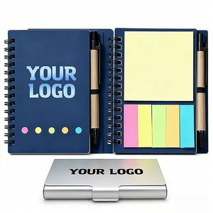 Blocs-notes adhésifs en gros avec stylo, notes autocollantes pour annoter les livres, cadeaux d'affaires pour l'école et le bureau, petits carnets - Product Image 1