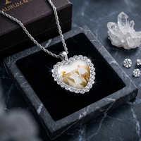 Collier personnalisable en forme de cœur avec portrait de couple, double usage pour photo d'animal de compagnie, bijoux pour l'exportation