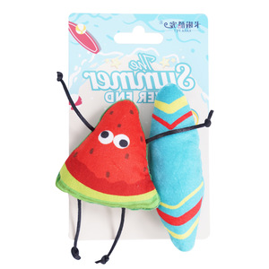 Juego de juguetes navideños para gatos: Piña, helado, sandía, tabla de surf, juguetes masticables para gatitos, juguetes para aliviar el aburrimiento, suministros para mascotas - Product Image 2