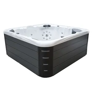 6 person nordic hydromassage outdoor spa whirlpool hottub with waterfall