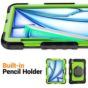 Funda Protectora para Tablet con Soporte Plegable Giratorio, Híbrida de Silicona con Ranura para Lápiz, para <span class=keywords><strong>iPad</strong></span> Air 11 2024/<span class=keywords><strong>Pro</strong></span> 11 2024 - Product Image 6