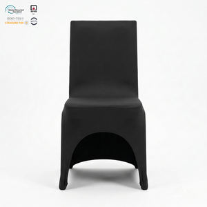 Funda de Licra Negra Súper Suave para Silla de Banquete, Cubre Asiento Elástico Ajustado para Gala Corporativa - Product Image 1