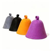 Chapeau de sauna en feutre de laine taille standard, circonférence de tête de 50 à 52 cm, texture flexible, design antidérapant, accessoire essentiel