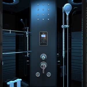 Secteur moderne intégré ABS acrylique bain vapeur <span class=keywords><strong>cabine</strong></span> de <span class=keywords><strong>douche</strong></span> 5-8mm coulissant/walk-in pour hôtels maison salle de bain avec droit - Product Image 4