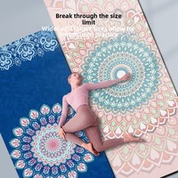Tapis de yoga en microfibre transfrontalier épaissi 5 mm, élargi, pliable avec sac de transport, pour fitness, corde à sauter, aérobic, absorbant les chocs