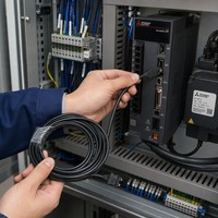 Cable de Comunicación para Servomotor Mitsubishi MR-J3 MR-J4, Inmunizado a EMI, Reforzado con Termocontraíble, Conector Industrial