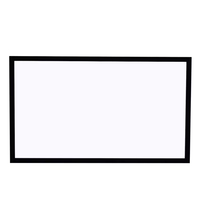 Écran de projection tissé 4K Ultra HD blanc à montage mural de 72 à 200 pouces, cadre fixe plat avec son transparent pour les cinémas