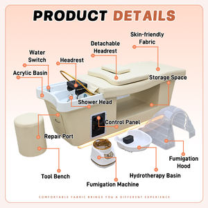 XFMC Headspa shampooing lit Massage électrique tête thérapie lavage des cheveux Thai Spa Salon de beauté cils lit incurvé avec circulation d'eau - Product Image 3