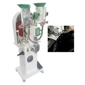 Máquina automática de rebitagem de ilhós para fabricação de roupas e calçados