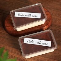 Gobelets à dessert rectangulaires en plastique transparent avec couvercles pour pudding, mousse, gâteau, restauration, emballage alimentaire à emporter