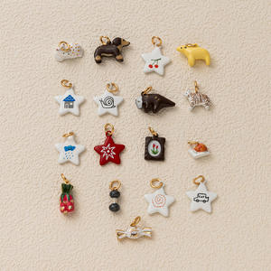 Maravillas Caprichosas <span class=keywords><strong>para</strong></span> Niños |   Dijes de Esmalte, Dijes de Latón Chapados en Oro de 18K <span class=keywords><strong>para</strong></span> la Fabricación de Joyería DIY |   Lindo y Juguetón Colgante Infantil con Forma de Animal - Product Image 6