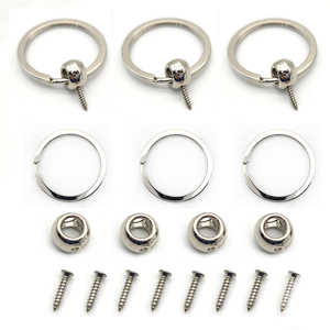 Cổ Bằng Gỗ Kim Loại Hổ Phách Keychain Phụ Kiện Kết Nối Kim Loại <span class=keywords><strong>Key</strong></span> <span class=keywords><strong>Ring</strong></span> Với Bạc 4 Lỗ Vòng Spacer Hạt Và Vít Bộ - Product Image 1