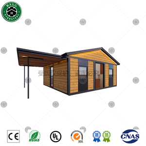 Maison préfabriquée modulaire personnalisée avec revêtement en bois, structure en acier, conteneur habitable portable avec auvent - Product Image 2