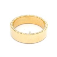 Bague de mariage plaquée or jaune DiamondX avec zircone cubique sur les deux côtés