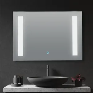 חכם בית קיר רכוב מגע תחושה מתג אמבטיה LED תאורת מראה עם Demister