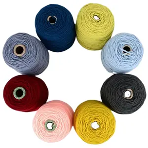 Fábrica atacado 200g fio cone 3mm 8ply tapetes tufados e tapete mão tricô tecelagem crochê tufting fio acrílico para tufting