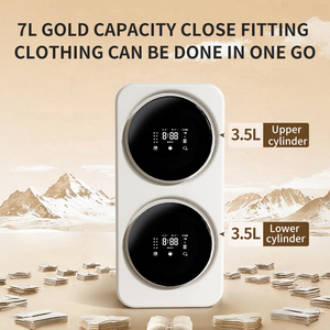 מכונת כביסה ומייבש משולבת, אוטומטית, ללא מגע ידיים, קומפקטית, בעלת שני תופים, חכמה, עם תוף פנימי ממתכת, לדירה, שנת 2026 - Product Image 5