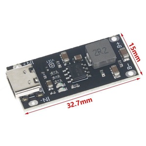 ประเภท C อินพุต 5V ถึง 4.2V 4.35V แบตเตอรี่ Li-Ion บอร์ดชาร์จ 3A เอาต์พุต 32.7x15 มม. เครื่องชาร์จแบบพกพาสำหรับแบตเตอรี่มาตรฐาน - Product Image 1
