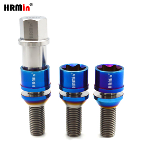HRMin Ti-6Al-4V tête Torx rondelle flottante boulon de roue <span class=keywords><strong>antivol</strong></span> boulon en titane M12 * 1.5*28mm avec <span class=keywords><strong>clé</strong></span> en titane pour voiture de course - Product Image 6