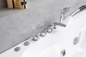 <span class=keywords><strong>Baignoire</strong></span> de massage en acrylique pour 2 personnes <span class=keywords><strong>Baignoire</strong></span> de luxe pour hôtel <span class=keywords><strong>Baignoire</strong></span> rectangulaire intérieure autoportante à hydromassage - Product Image 5