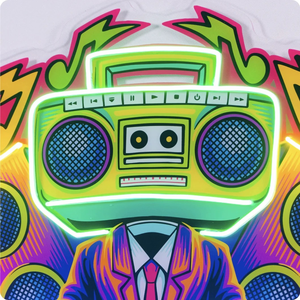 Letreros de neón LED personalizados DJing ilustraciones de neón Logotipo de barra impreso UV acrílico adecuado <span class=keywords><strong>para</strong></span> decoración de pared de fondo de Bar - Product Image 3