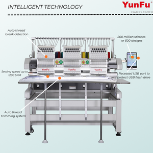 Prix d'usine pour la nouvelle machine à broder domestique numérique informatisée à 12 aiguilles et 1200 tr/min pour vêtements, chapeaux, serviettes et couettes - Product Image 5