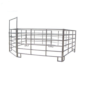 Paneles de Cerca Metálica Galvanizada Ecológica de Seguridad para Corrales de Ganado, de 5 pies x 10 pies, Negros, Móviles, para Uso en Granjas de Caballos, Ovejas y Ganado - Product Image 1