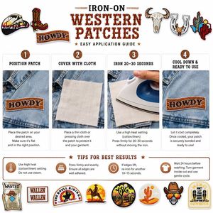 Parches bordados termoadhesivos y para coser con temática del Oeste, con diseños <span class=keywords><strong>de</strong></span> Howdy Yall, <span class=keywords><strong>toros</strong></span>, calaveras <span class=keywords><strong>de</strong></span> vaca, herraduras, puesta <span class=keywords><strong>de</strong></span> sol en el desierto y bandera. - Product Image 4