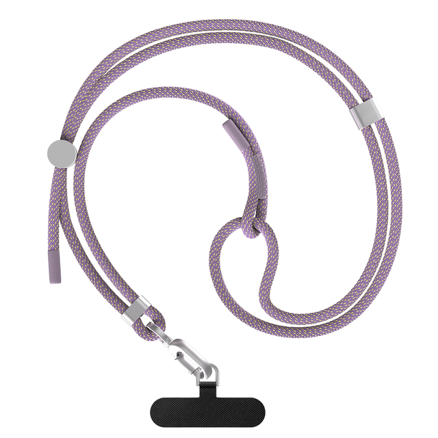 Long Woven Nylon Rope Lanyard Black/Pink/Purple/Khaki 150cm Length Custom Logo Option Fashion Phone Tether Compatible All iPhone