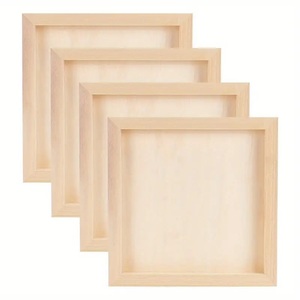 5x5 4x4 <strong>Wood</strong> <strong>Panel</strong> Boards <strong>Unfinished</strong> <strong>Wood</strong> Canvas Wooden for Crafts Painting Canvas - Product Image 1