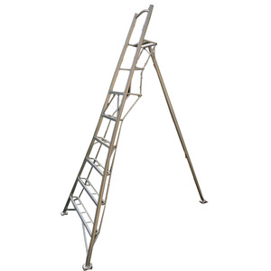 Escalera de jardín de aleación de aluminio de 4 peldaños, duradera, para la recolección en huertos y trabajos en el jardín. - Product Image 5