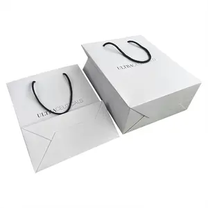 Wholesale Custom Printed Logo Luxury Gift Paper Bag Retail Boutique Shopping Paper Bags With Your Own Logo