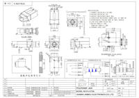 PJ-3170A Conector de Audio Hembra de 3.5mm, Impermeable IPX7, Montaje Superficial SMD para PCB, Conector para Auriculares