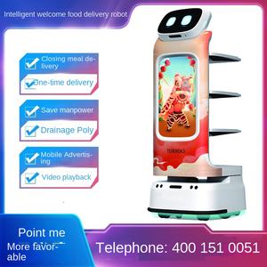Robot <span class=keywords><strong>de</strong></span> livraison <span class=keywords><strong>de</strong></span> nourriture Youbao <span class=keywords><strong>Service</strong></span> <span class=keywords><strong>de</strong></span> réception <span class=keywords><strong>de</strong></span> bienvenue Maison <span class=keywords><strong>de</strong></span> thé Préposé au restaurant Promotion Commande Distribution Plateau à 12 couches - Product Image 4