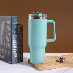 Vaso Térmico de Acero Inoxidable de 40oz, Antiderrames, para Viajes en Auto, con Asa H1.0, Tapa, Pajita, Base Antideslizante, Aislamiento Térmico de 6-12 Horas, OEM - Product Image 3