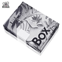 Design de luxe pour hommes, t-shirt, chaussette, cravate, parfum, vêtements, emballage cadeau, boîte postale noire, personnalisée