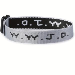 WWJD ha tessuto quello che avrebbe fatto gesus braccialetti jacquard braccialetti cristiani chiesa raccolta fondi regalo W.W.J.D. Bracciali in tessuto - Product Image 6