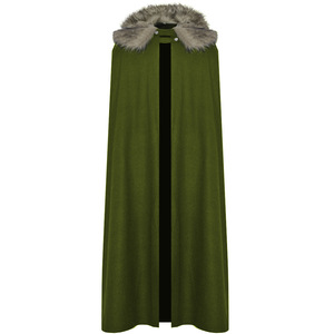 Capa Vikinga Cálida para Hombre con Cuello de Piel para Halloween, <span class=keywords><strong>Disfraz</strong></span> CRHO-020 - Product Image 3