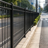Barrière de sécurité routière urbaine à double rail, clôture de délimitation, garde-corps en acier de haute qualité pour infrastructures publiques