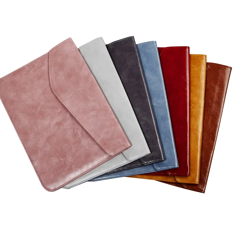 Pu leather envelope Laptop Case Notebook Sleeve Bag Computer Bracket 10 11 12 13 14 inch Pouch For Apple MacBook air Pro