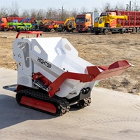 Mini-dumper hydraulique tout-terrain pour travaux agricoles, chargeuse sur chenilles HT500, vente directe usine
