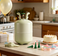 Tanque de Gas Compacto de 4.5L con Boquilla Ergonómica para Arcos de Globos y Decoraciones de Fiesta