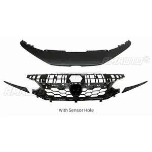 Kit carrosserie pour Honda Civic 11e génération berline 2021-2022, grilles de course, noir brillant, style Si, calandre avant, accessoires de voiture - Product Image 6