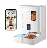 NOUVEAU 2025 Distributeur Automatique 2-en-1 pour Chiens et Chats avec Caméra et Contrôle par APP (4L+5L) – Alimentation et Abreuvement